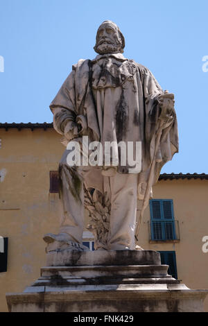 Giuseppe Garibaldi statue by Urbano Lucchesi in Lucca, Italy, on June 06, 2015 Stock Photo
