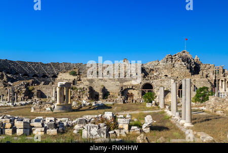 Amphitheatre, Side, Turkey Stock Photo