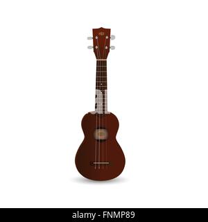 Illustration of a ukulele isolated on a white background. Stock Vector