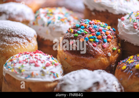 sweet easter cakes close up Stock Photo