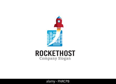 Rocket Host Design Illustration Stock Vector