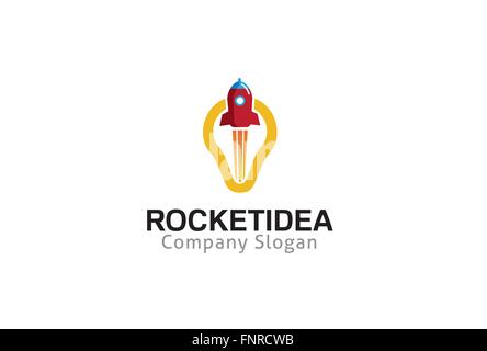 Rocket Design Idea Illustration Stock Vector