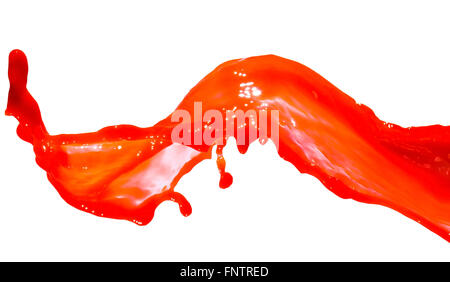 splash of red paint isolated on white background Stock Photo