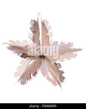 silver snowflake christmas decoration cutout Stock Photo
