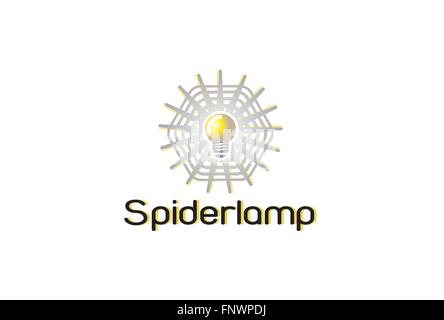 Spider Lamp Design Illustration Stock Vector