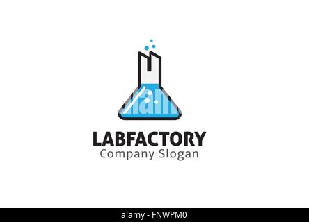 Lab Factory Design Illustration Stock Vector