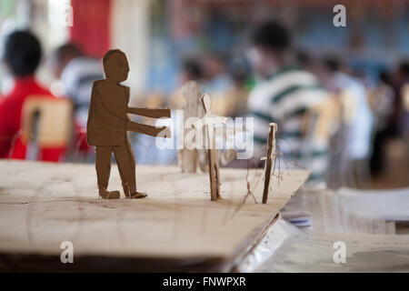 An example of a teacher learning material at a teacher training college in Ethiopia, Africa Stock Photo