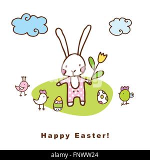 Easter card with copy space Stock Vector
