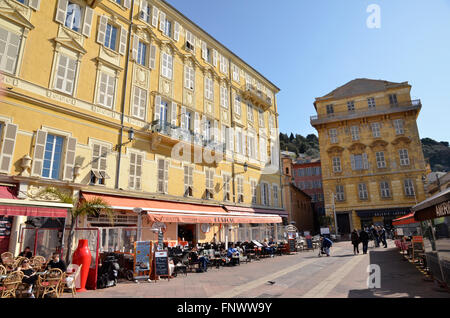The Cours Saleya market in Nice, France Stock Photo