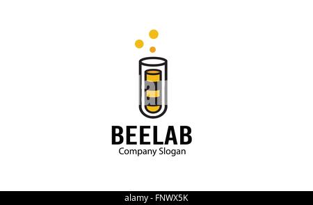Bee laboratory Design Illustration Stock Vector