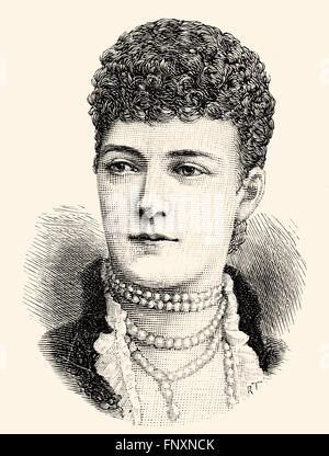 Alexandra of Denmark; 1844-1925; wife of Edward VII or Albert Edward; 1841-1910; King of the United Kingdom Stock Photo