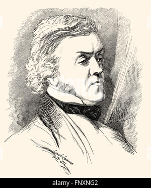 William Makepeace Thackeray, 1811 - 1863, an English writer Stock Photo