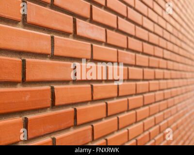 perfect and beautiful orange brick wall background Stock Photo