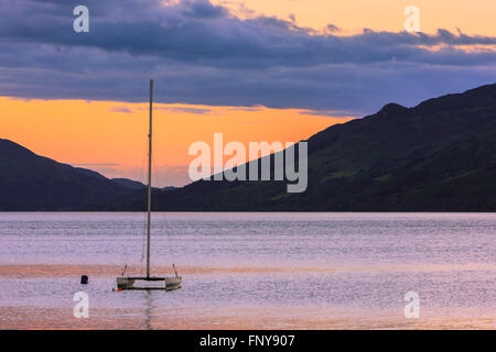 Loch Earn is a freshwater loch in the central highlands of Scotland, in the districts of Perth and Kinross and Stirling. Stock Photo