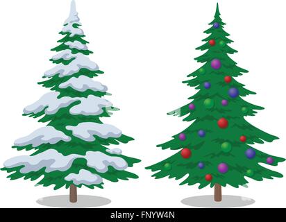 Christmas trees, set Stock Vector