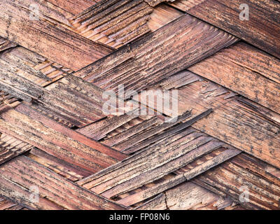 Woven Palm Leaves as background Stock Photo