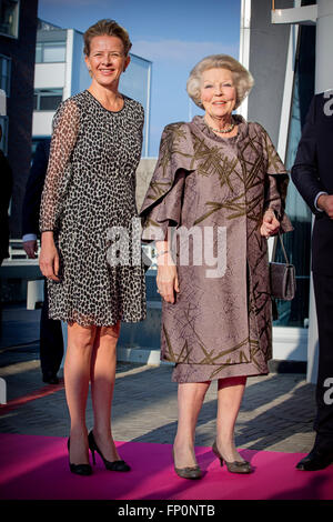 The Hague, The Netherlands. 16th Mar, 2016. Princess Beatrix and Princess Mabel of The Netherlands attend the 2nd Prince Friso Engineers award at the InHolland School in The Hague, The Netherlands, 16 March 2016. The award of the Royal institute of engineers ( KIVI) is for engineers who excel in innovation, entrepreneurship, personalty and social impact. Prince Friso was a mechanical and aerospace engineer and member of the KIVI. Photo: Patrick van Katwijk - POINT DE VUE OUT - NO WIRE SERVICE -/dpa/Alamy Live News Stock Photo