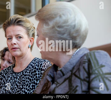 The Hague, The Netherlands. 16th Mar, 2016. Princess Beatrix and Princess Mabel of The Netherlands attend the 2nd Prince Friso Engineers award at the InHolland School in The Hague, The Netherlands, 16 March 2016. The award of the Royal institute of engineers ( KIVI) is for engineers who excel in innovation, entrepreneurship, personalty and social impact. Prince Friso was a mechanical and aerospace engineer and member of the KIVI. Photo: Patrick van Katwijk - POINT DE VUE OUT - NO WIRE SERVICE -/dpa/Alamy Live News Stock Photo