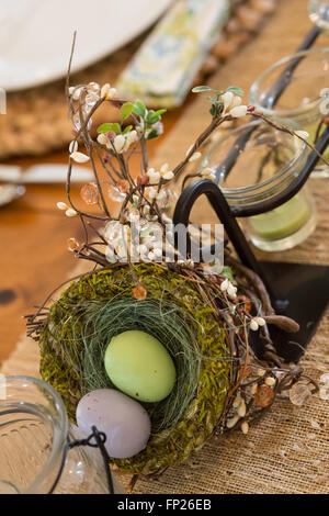 Table Decoration for Easter Stock Photo