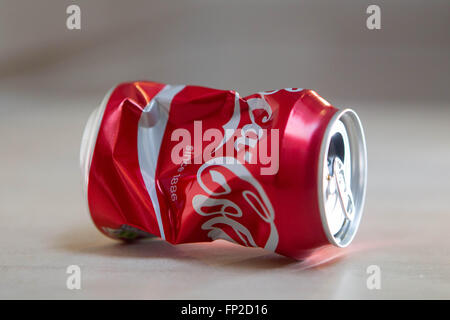 A can of Coca Cola. The 2016 budget has introduced a sugar tax which will affect soft drinks containing sugar. Stock Photo