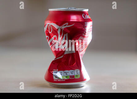 A can of Coca Cola. The 2016 budget has introduced a sugar tax which will affect soft drinks containing sugar. Stock Photo