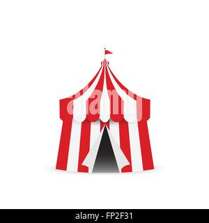 Illustration of a circus tent isolated on a white background. Stock Vector
