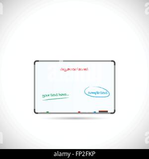 Illustration of a dry erase board isolated on a white background. Stock Vector