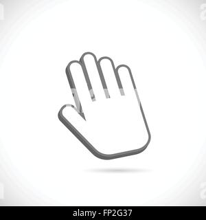 Illustration of an abstract hand isolated on a white background. Stock Vector