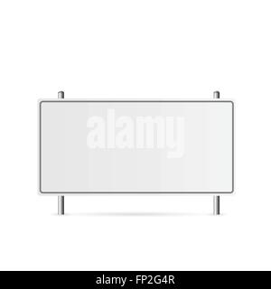 Illustration of a blank highway sign isolated on a white background. Stock Vector