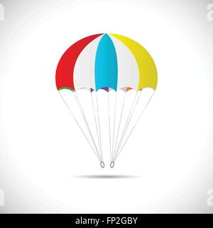 Illustration of a parachute isolated on a white background. Stock Vector