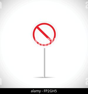 Illustration of a blank sign isolated on a white background. Stock Vector
