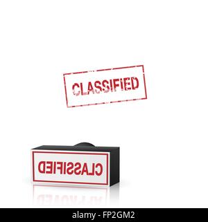Illustration of an classified stamp isolated on a white background. Stock Vector