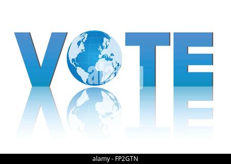Illustration of a vote design isolated on a white background. Stock Vector
