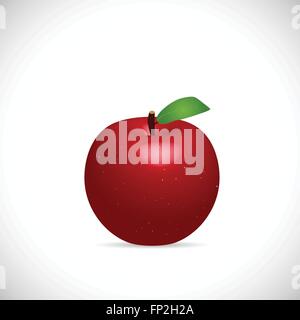 Illustration of an apple isolated on a white background. Stock Vector