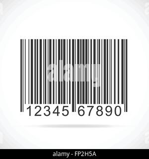 Illustration of a barcode isolated on a white background. Stock Vector