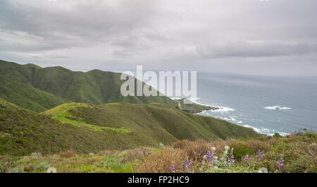 Pacific Ocean from Garrapata State Park, Monterey Coast, Central California Stock Photo