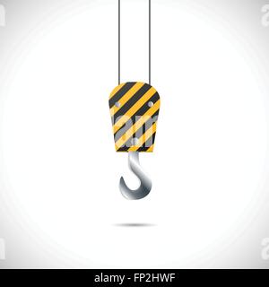Illustration of a construction hook isolated on a white background. Stock Vector