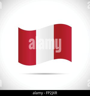 Illustration of the flag of Chile isolated on a white background. Stock Vector