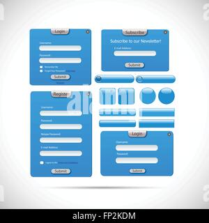 Shiny colorful login form ui template for your web vector image. Shiny ...