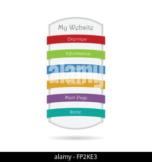 Illustration of a colorful website info bar. Stock Vector