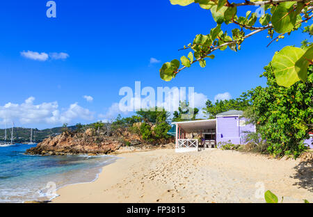 Local beach hut restaurant Pigeon Point on English Harbour south
