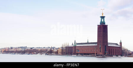 City Hall of Stockholm the capital of Sweden in winter Stock Photo