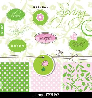Garden and spring - design elements Stock Vector