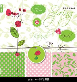 Garden and spring - design elements Stock Vector