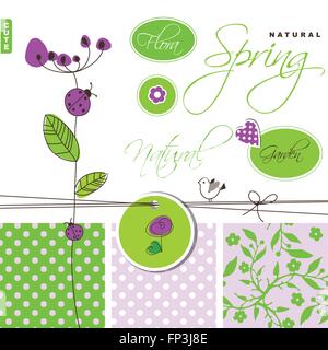 Garden and spring - design elements Stock Vector