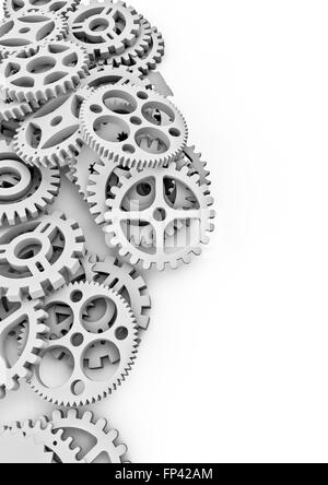 Lots of cogs / 3D render of cogs Stock Photo - Alamy