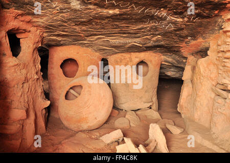 Historically inhabited caves Grottes de Nok in Northern Togo in Western Africa Stock Photo