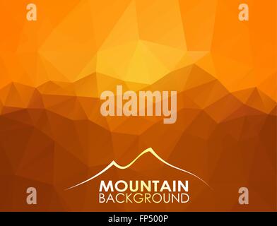 Triangle geometrical background with mountains Stock Vector
