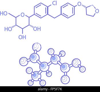 structures of molecules abstract Stock Vector