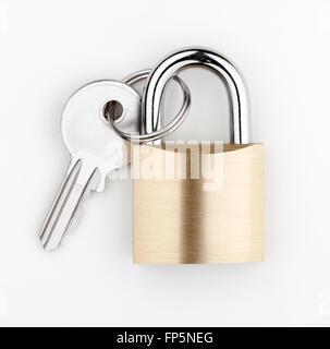 metal lock on a white background Stock Photo - Alamy